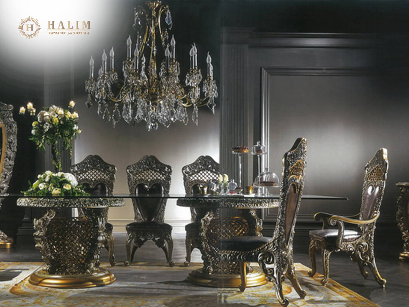 Halim Interior modern furniture contemporer american style minimalist european classic surabaya dining set 10000 23