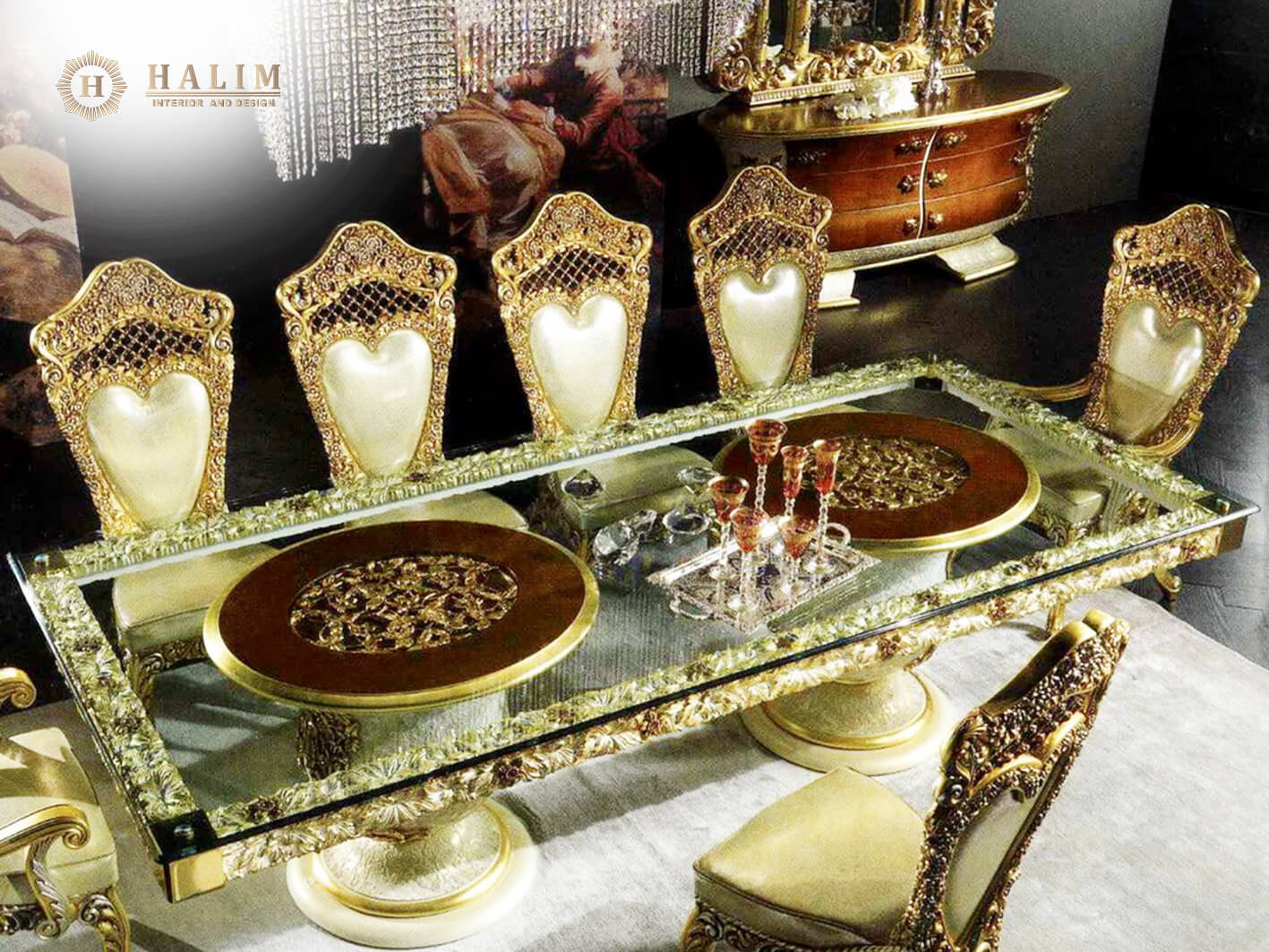 Halim Interior modern furniture contemporer american style minimalist european classic surabaya dining set 27