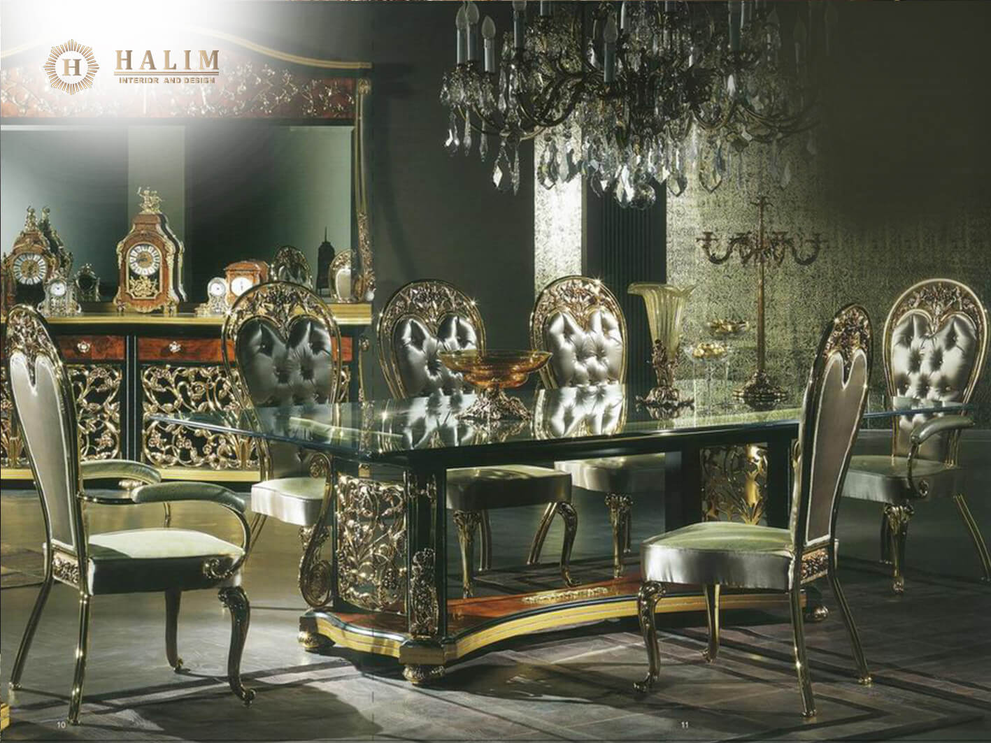 Halim Interior modern furniture contemporer american style minimalist european classic surabaya dining set 70000 06