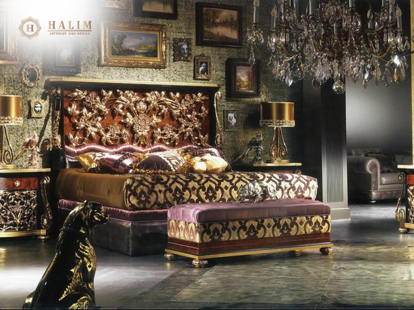Halim Interior modern furniture contemporer american style minimalist european classic surabaya dupont bed