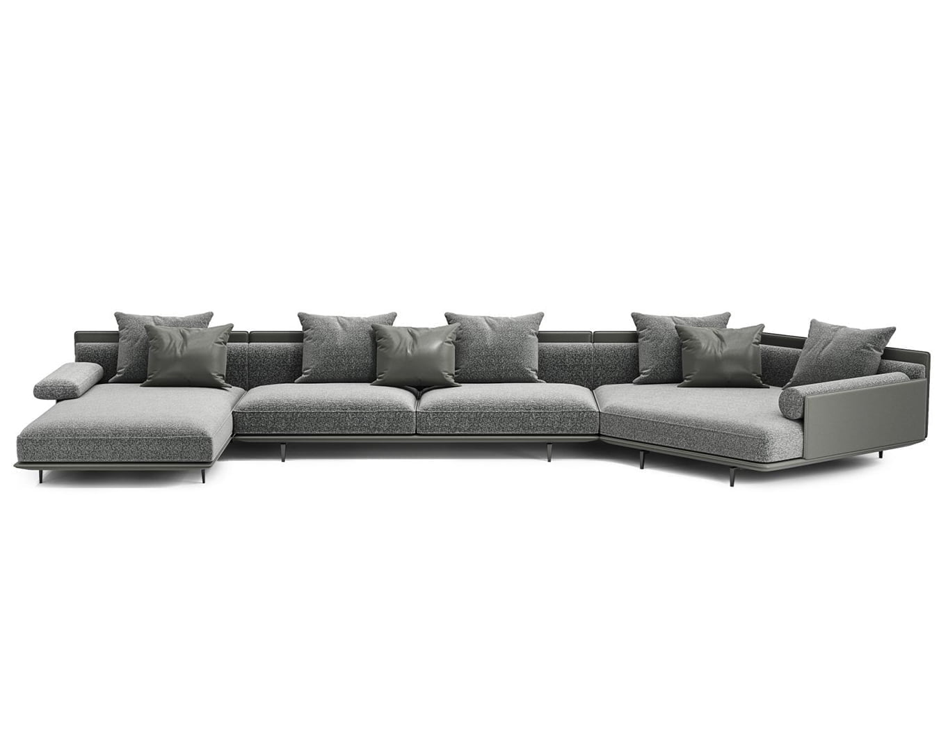 Sofa modern minimalis set grey couch
