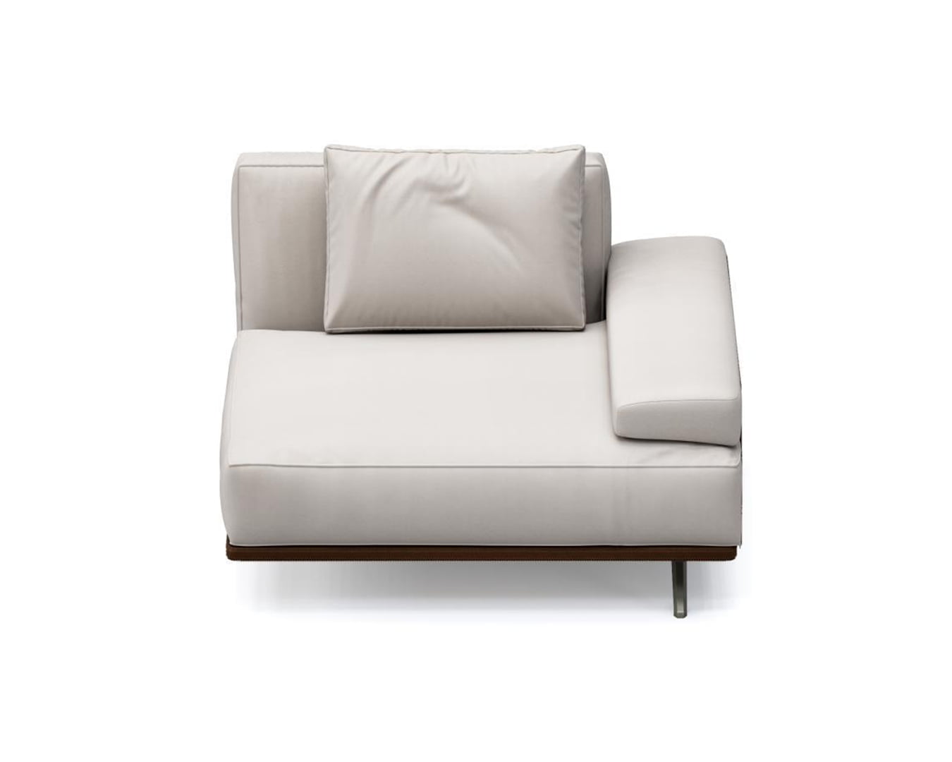 Modern Minimalis Sofa white and brown list single seat