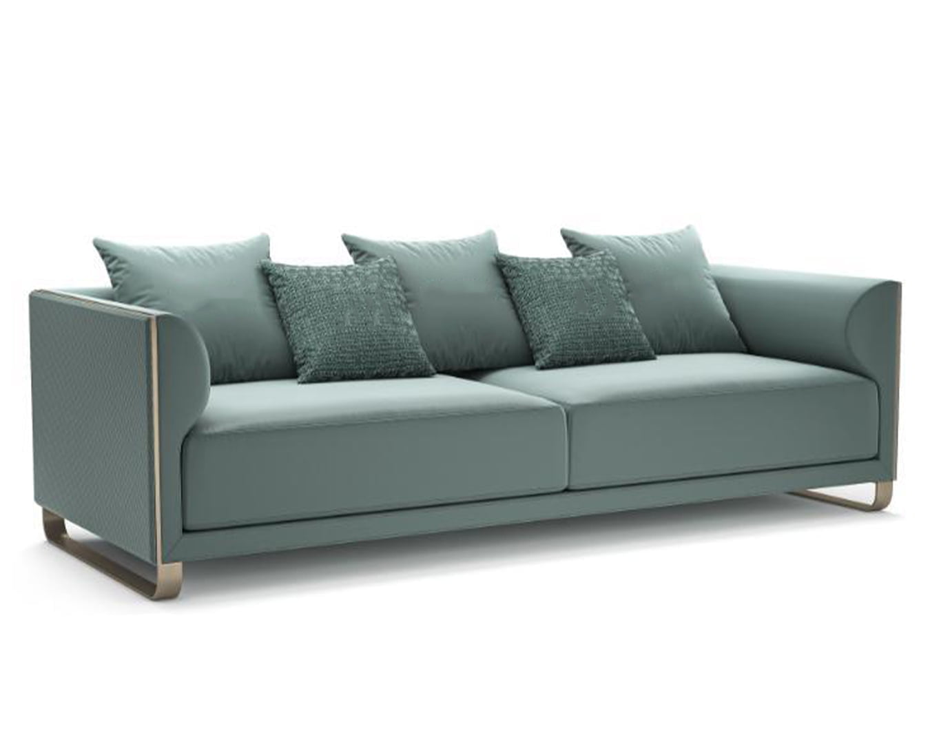 greyish turquoise 3 seat minimalis sofa