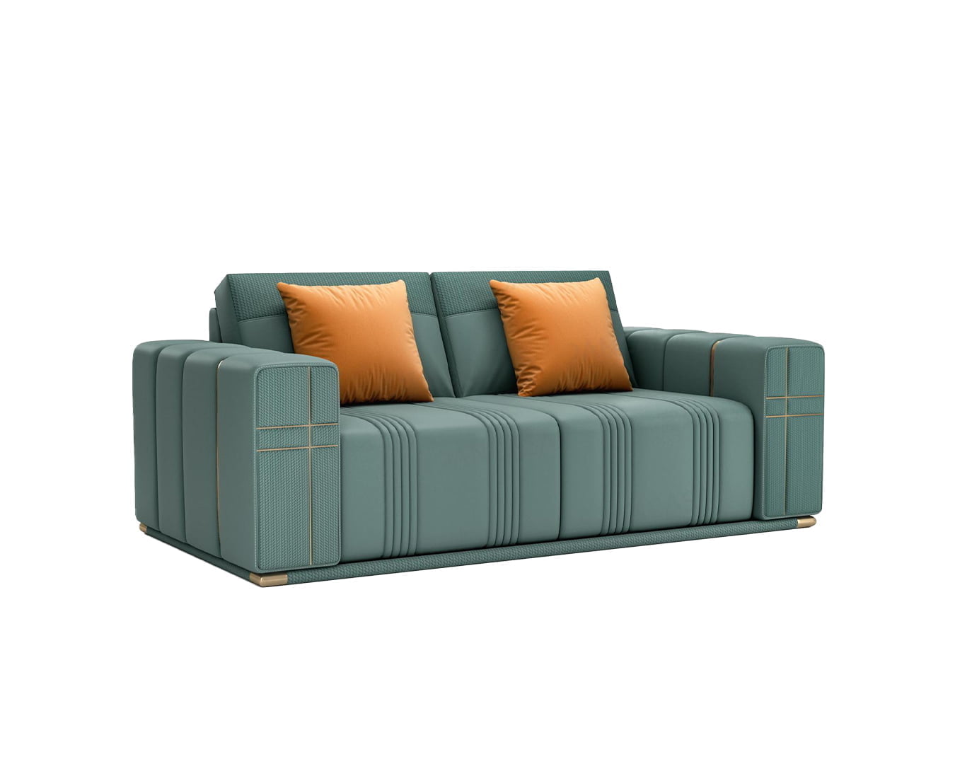 modern minimalis sofa green pastel 2 seats