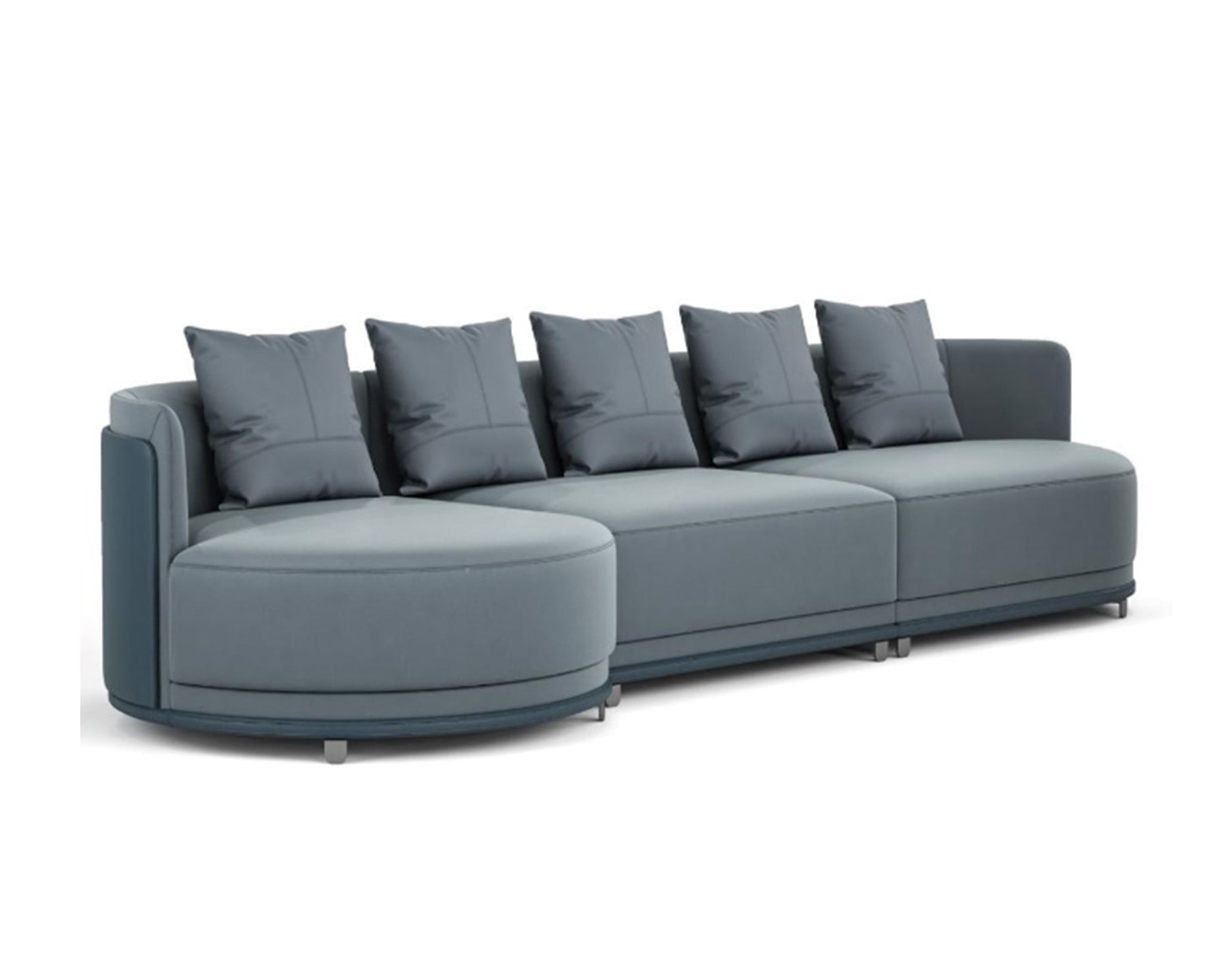 modern minimalis grey sofa 5 seats