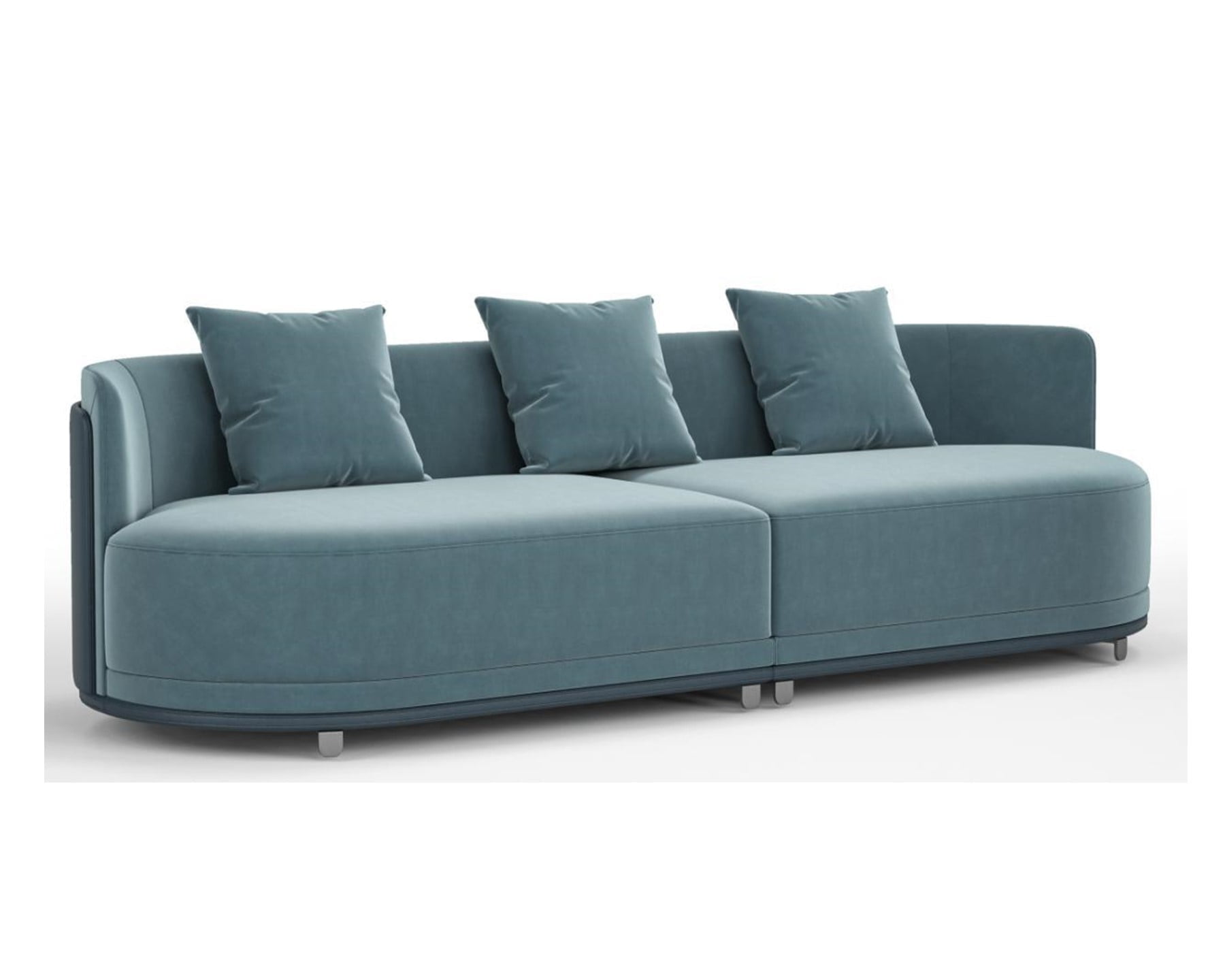 minimalis blue lagoon sofa 3 seats