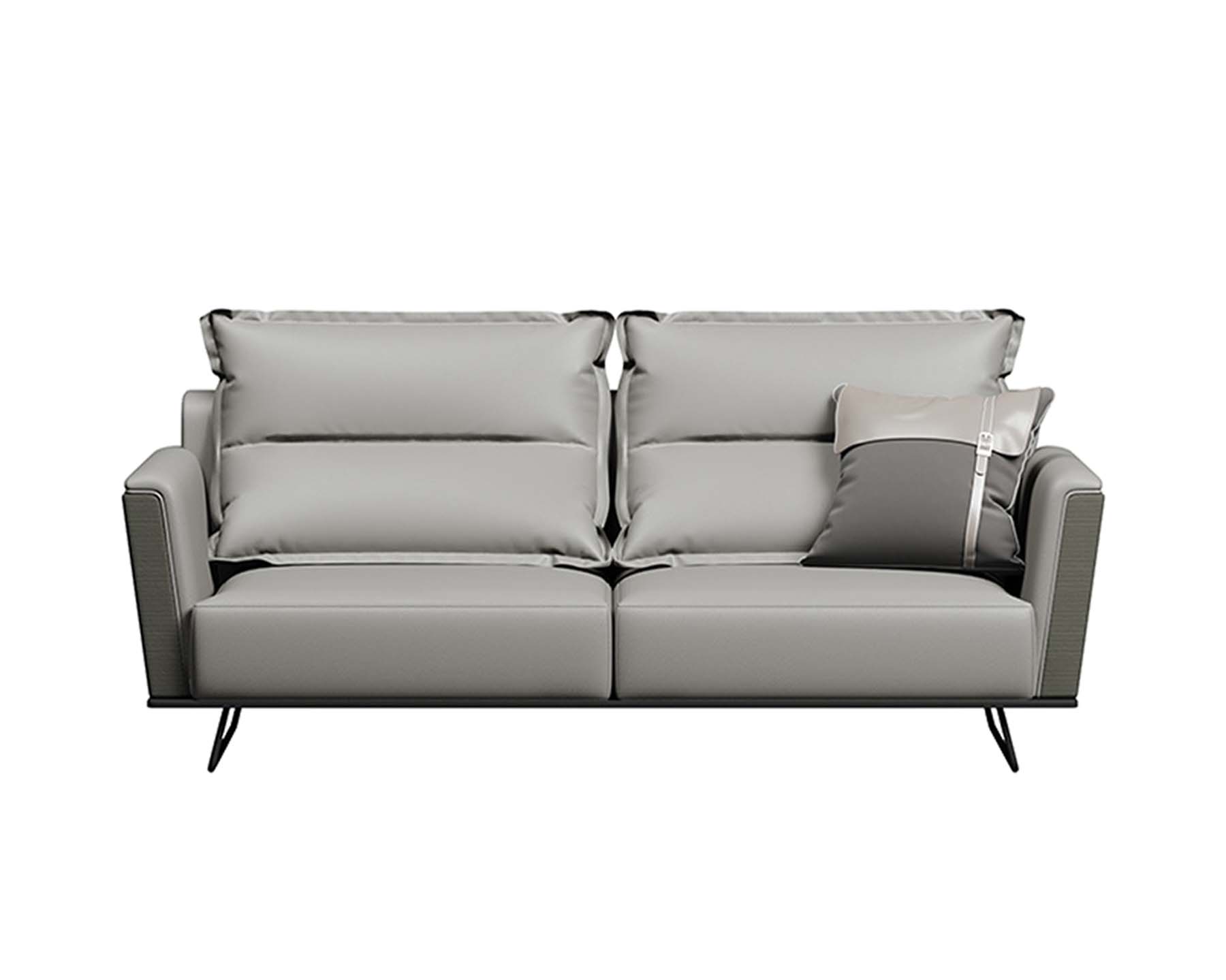 grey modern minimalis sofa view 1